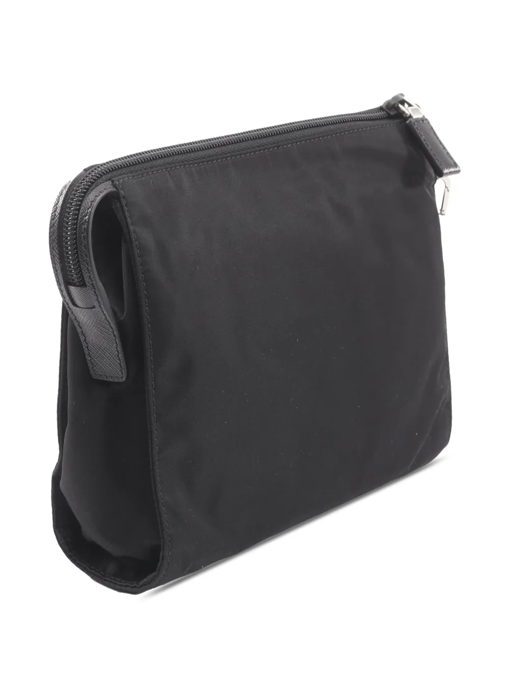 Prada Pre-owned 2013-2026 Tessuto Clutch Bag in Black, view 3