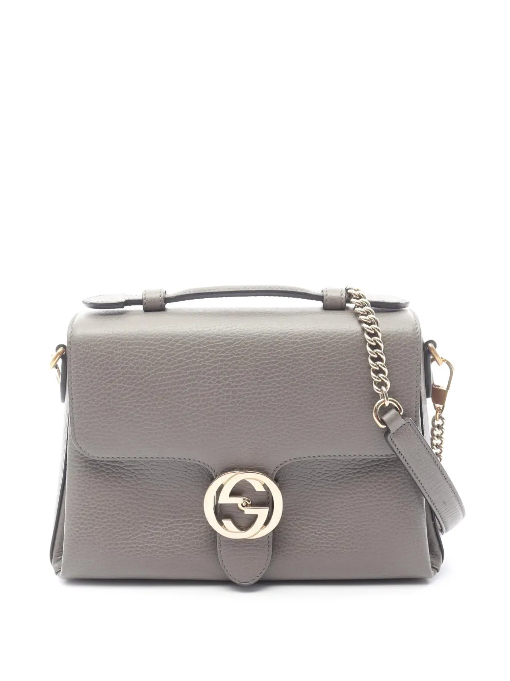 Gucci Pre-Owned 2016-2026 Small Dollar Calf Interlocking G Top Handle satchel - Toni neutri