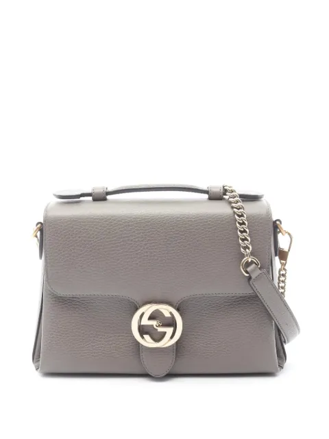Gucci Pre-Owned 2016-2026 Small Dollar Calf Interlocking G Top Handle satchel