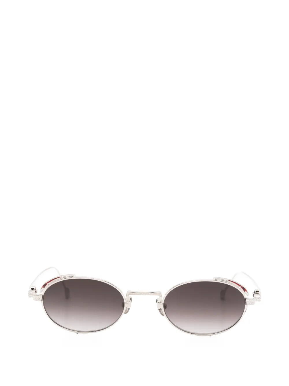 Matsuda engraved-frame oval-frame sunglasses - Silber