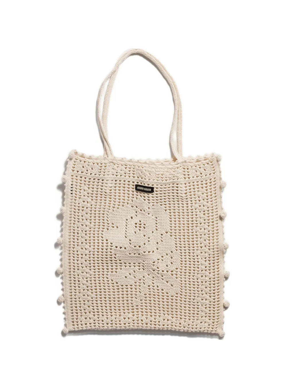 Miu Miu Gehäkelte Handtasche - Nude