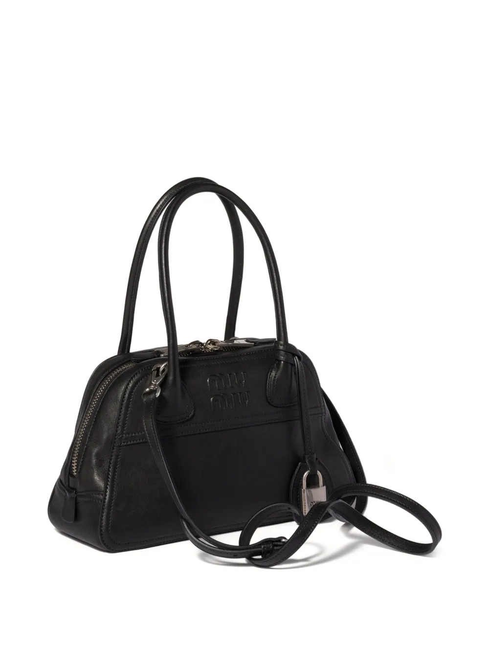 Miu Vivant nappa-leren tas Zwart
