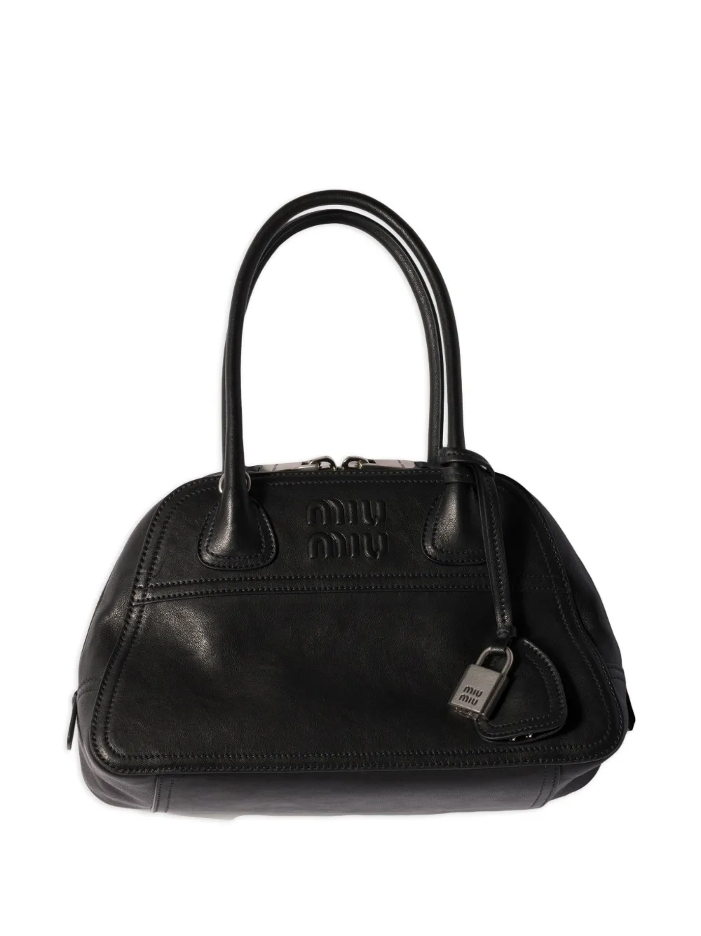 Miu Vivant nappa-leren tas Zwart