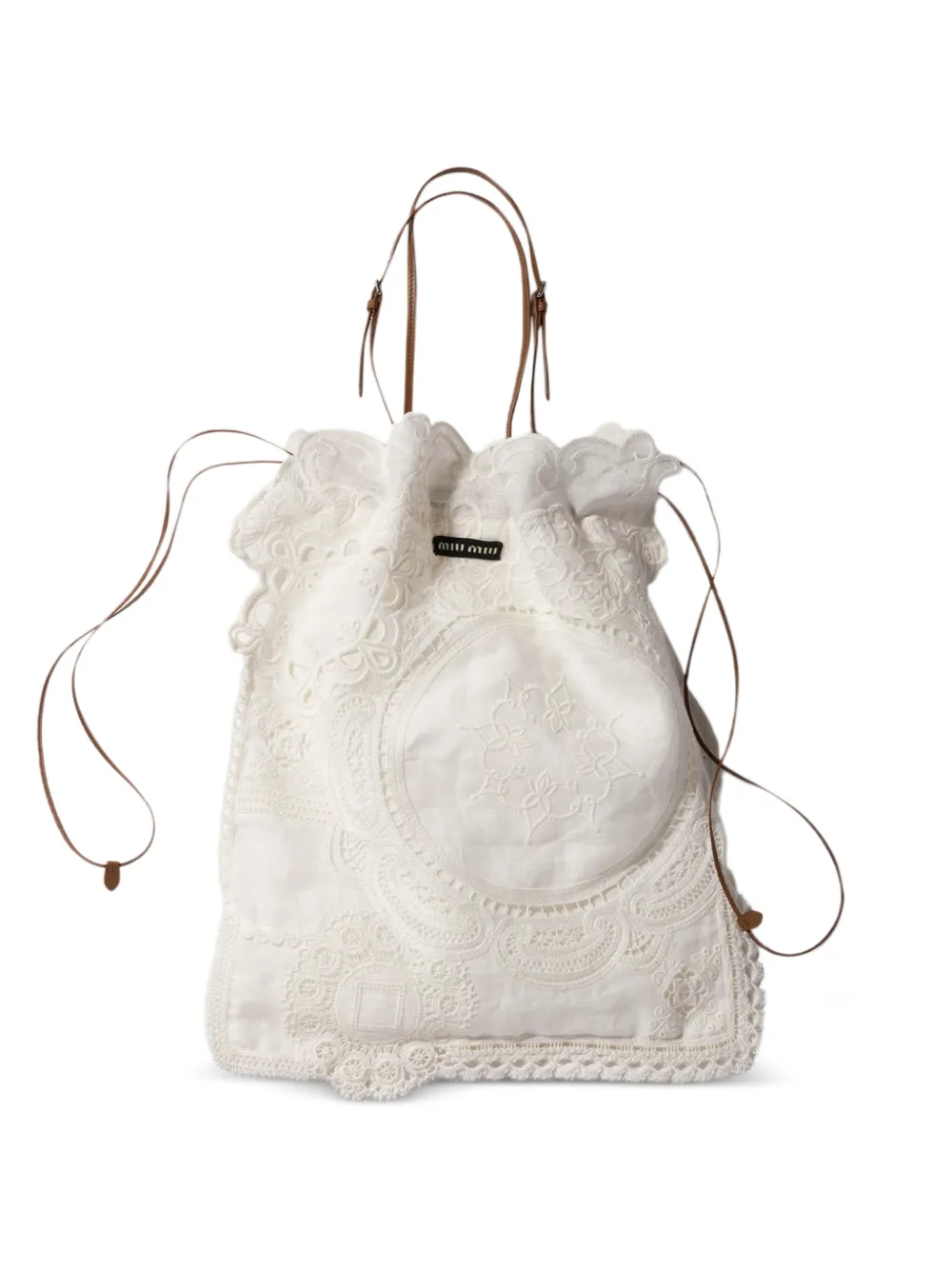 Miu Miu Lace tote bag - White