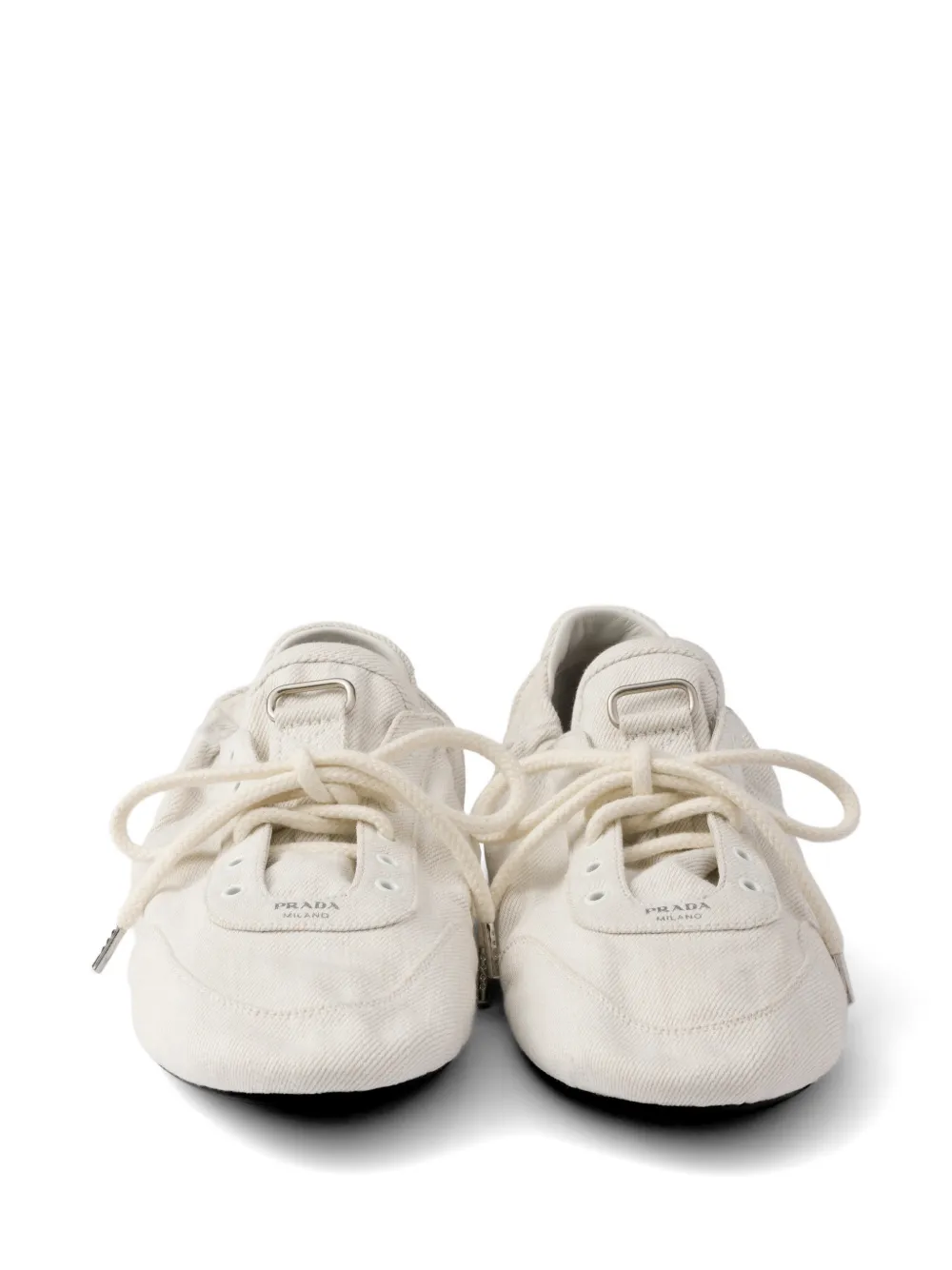 Prada Collapse denim sneakers Beige