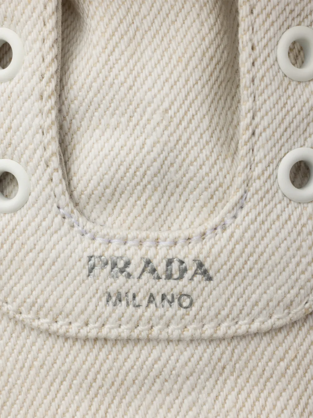 Prada Collapse denim sneakers Beige