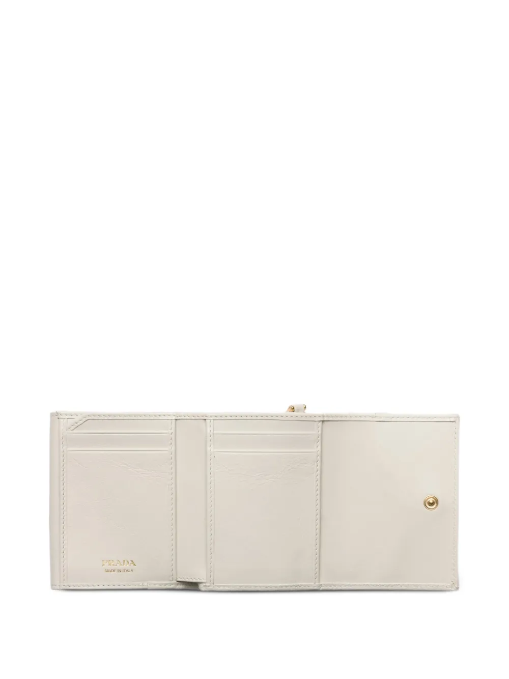 Prada Leren portemonnee Beige