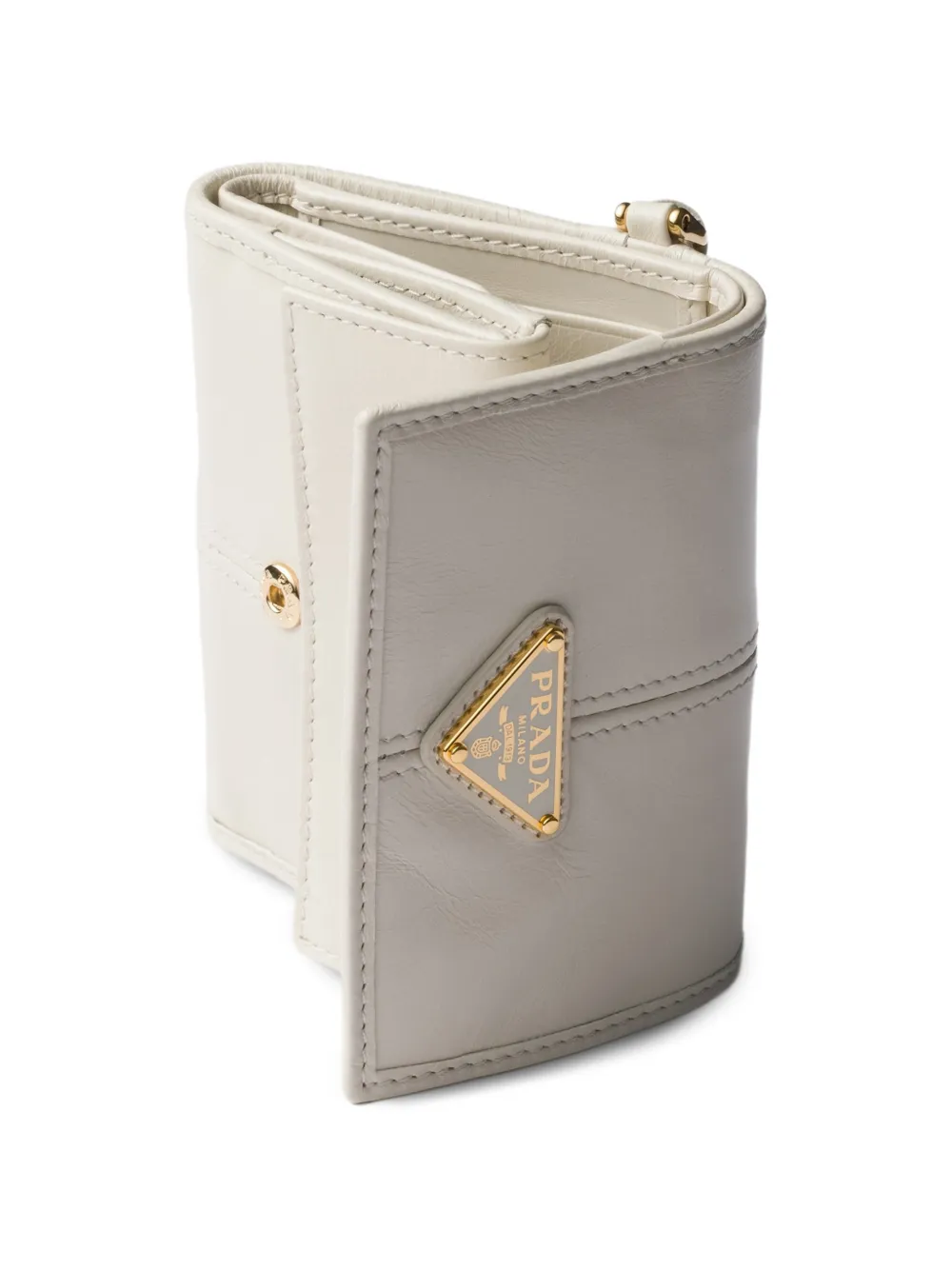 Prada Leren portemonnee Beige