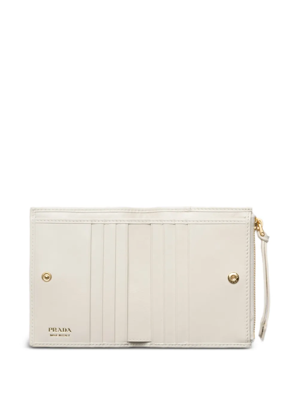 Prada Leren portemonnee Beige