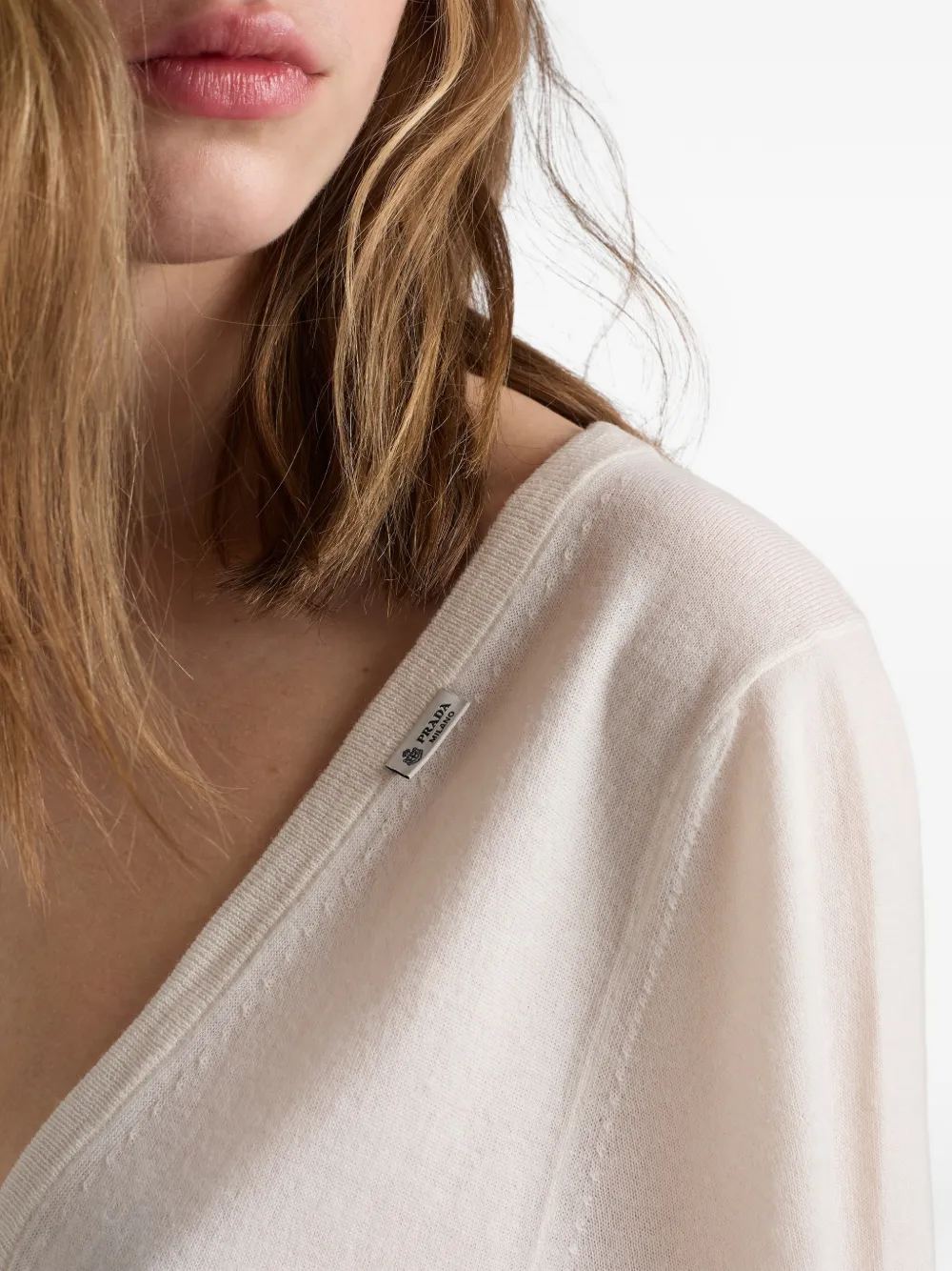 Prada Kasjmier vest Wit