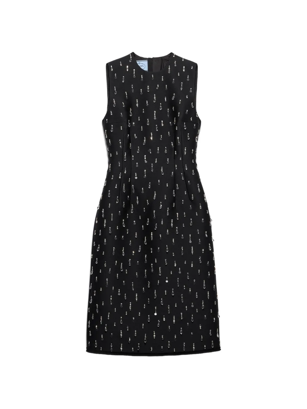 Prada embroidered scuba dress - Nero