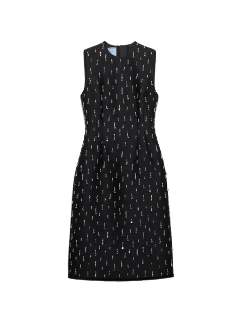 Prada embroidered scuba dress 
