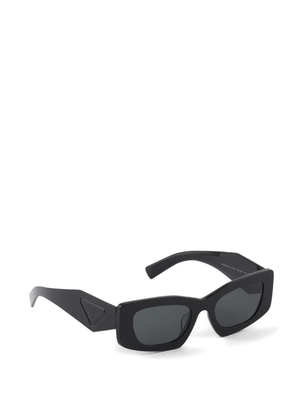 Prada Eyewear Zonnebril met driehoekig logo Zwart
