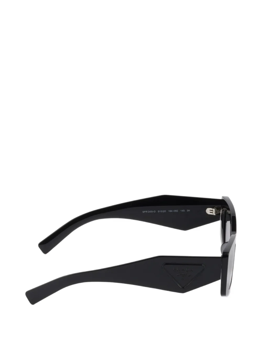Prada Eyewear Zonnebril met driehoekig logo Zwart