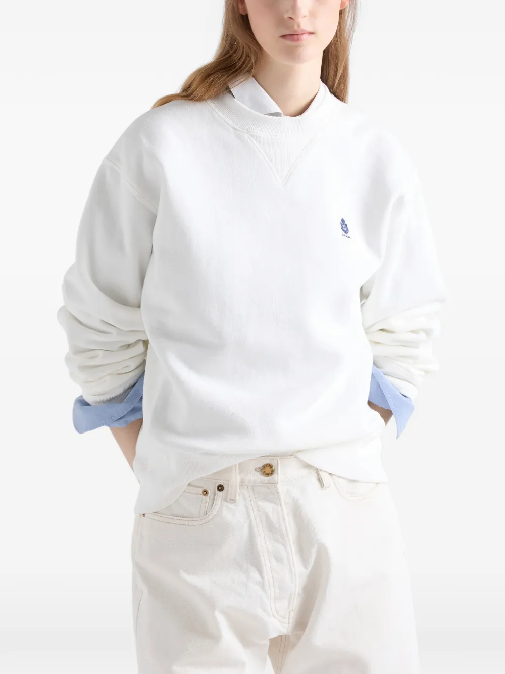 Prada Sweater met ronde hals Wit