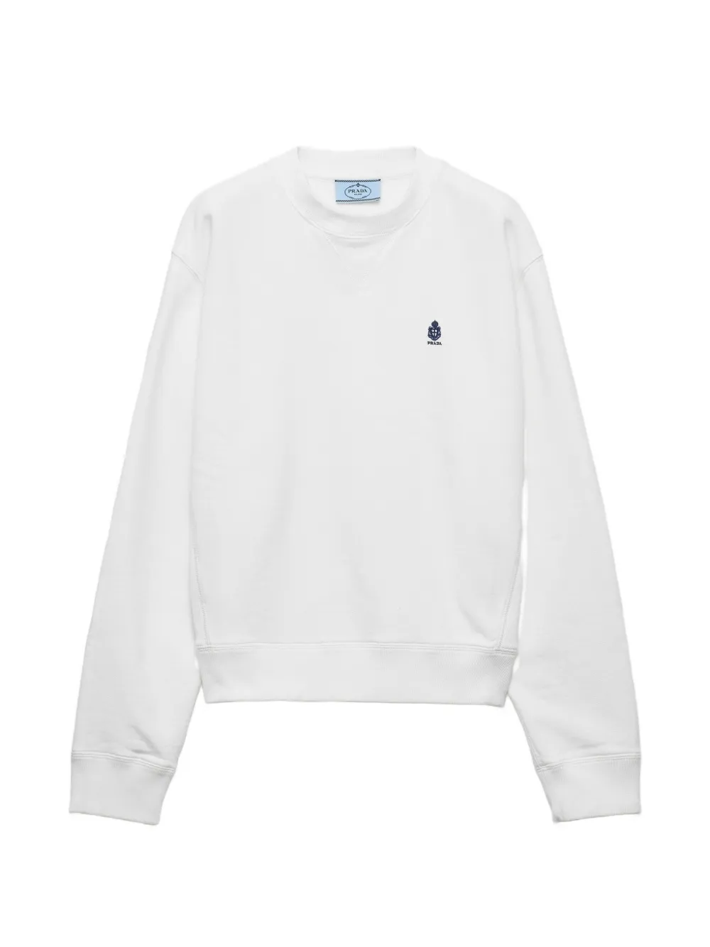 Prada crew-neck cotton sweatshirt - Weiß