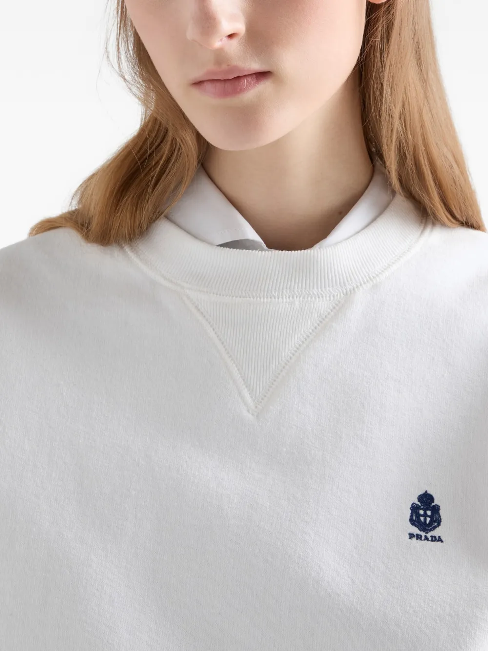 Prada Sweater met ronde hals Wit