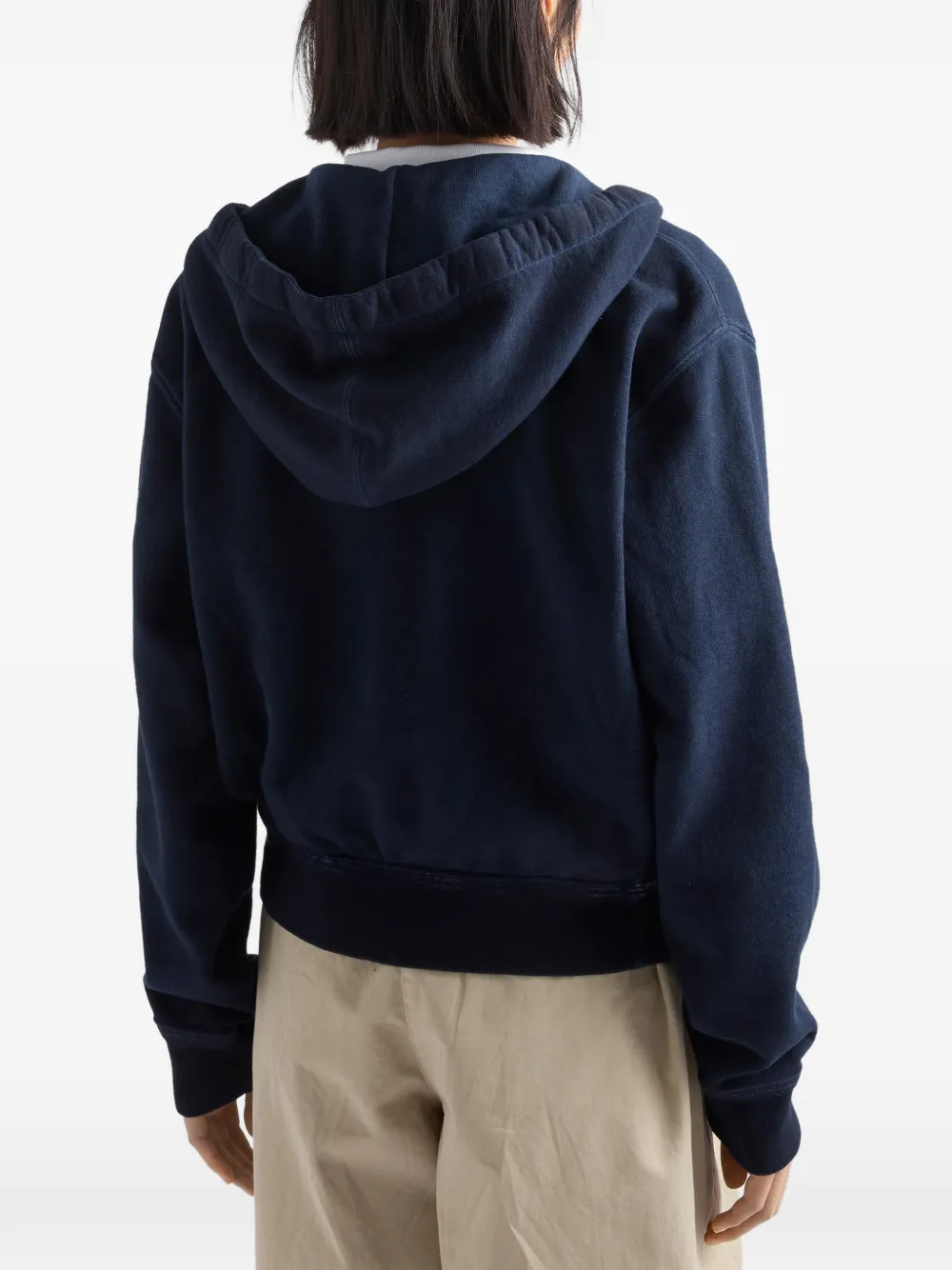 Prada katoenen jas met capuchon Blauw