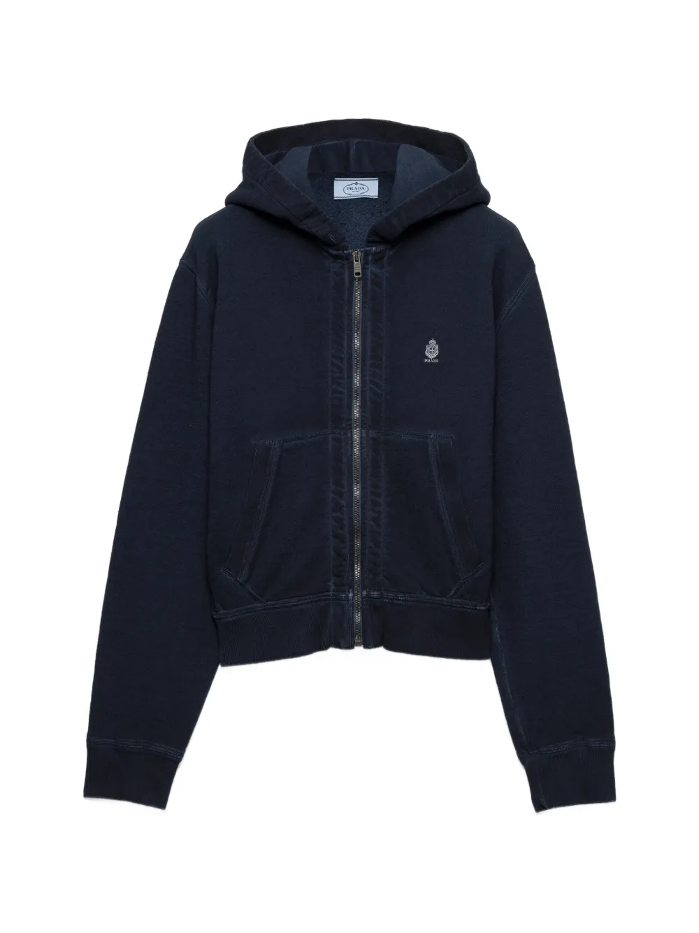 Prada cotton hoodie jacket - Blue