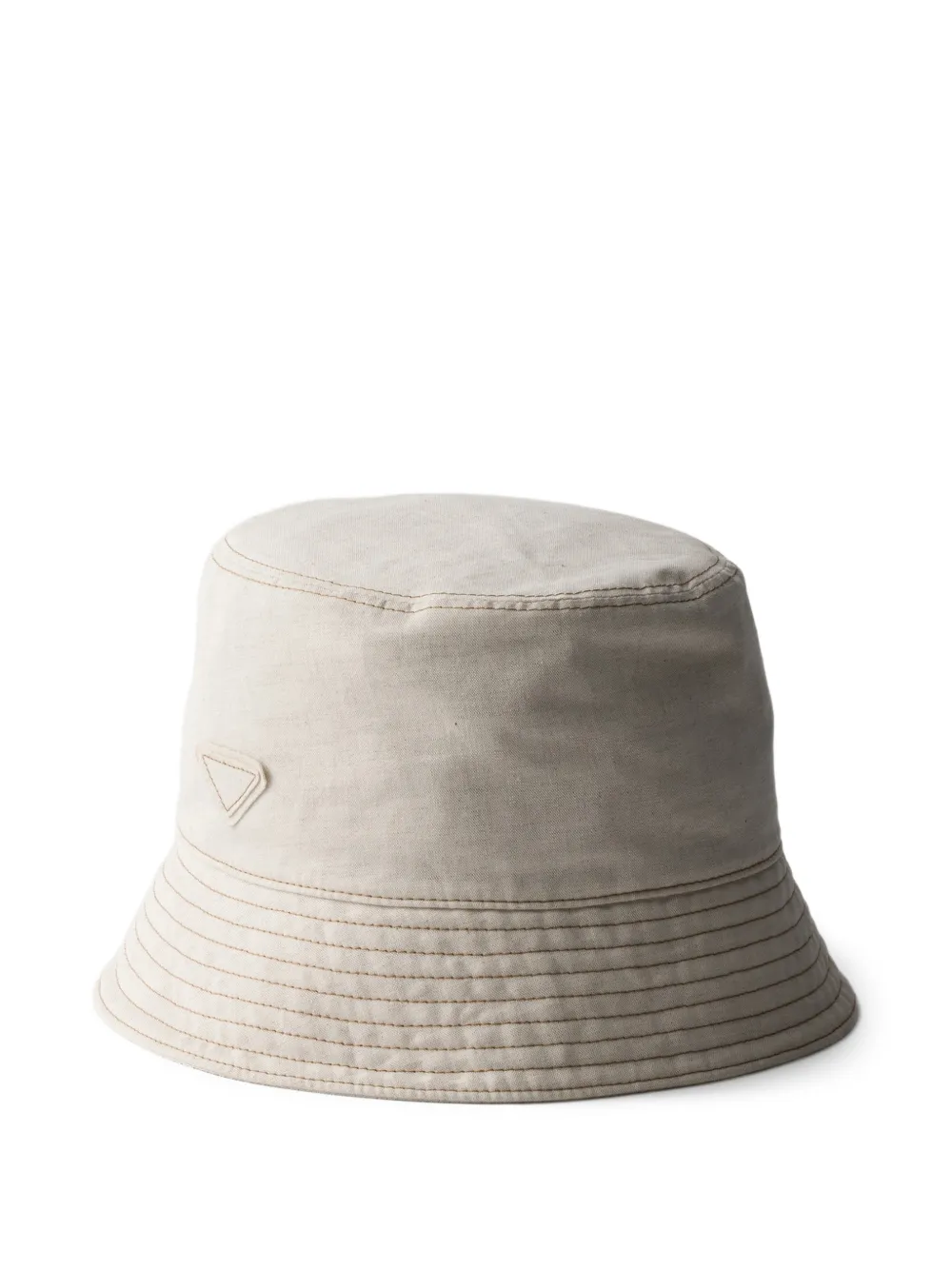 Prada Denim Bucket Hat In Neutral