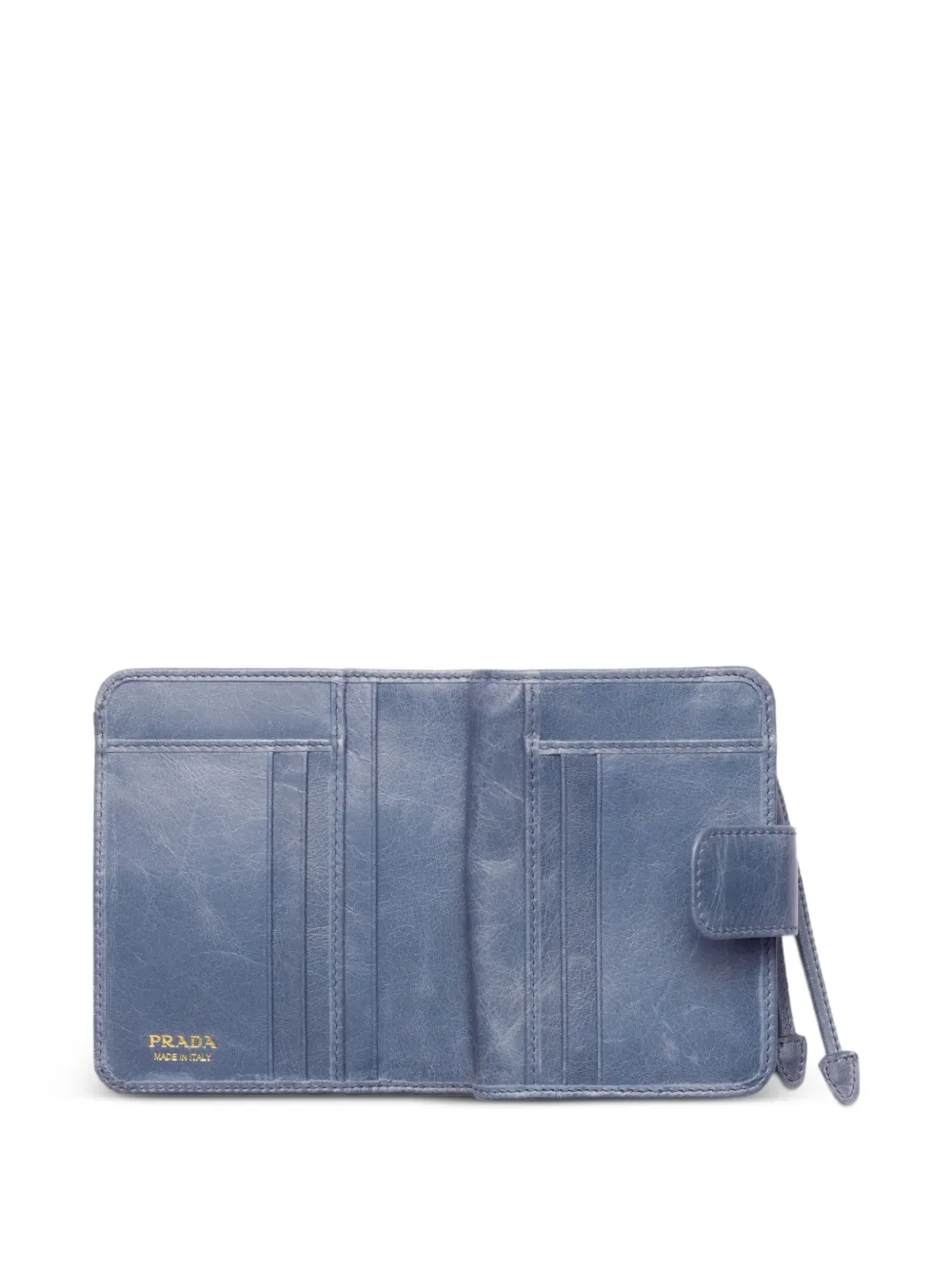 Prada Leren portemonnee Blauw