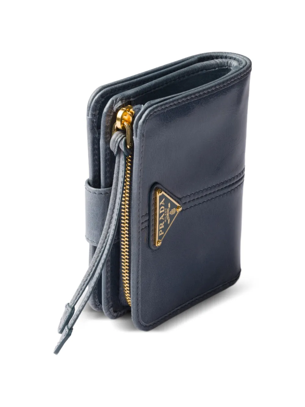 Prada Leren portemonnee Blauw