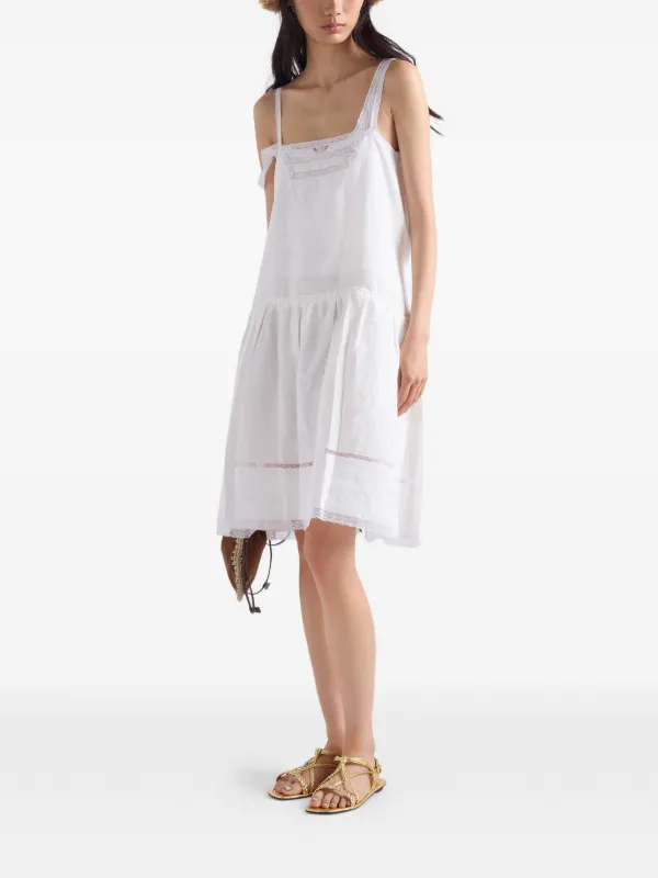 Prada Flat Mordoré Nappa Leather Sandals | Gold | FARFETCH