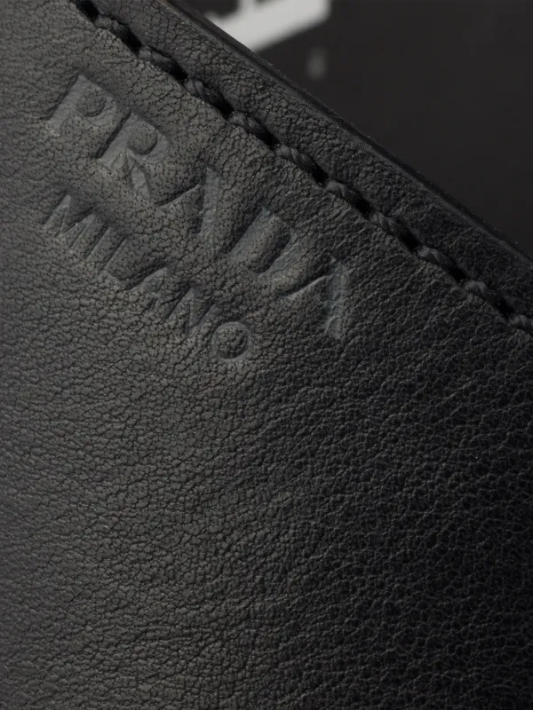 Prada クロスクロスレザー プラットフォームサンダル | ブラック
