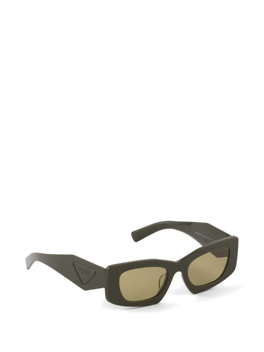 Prada Eyewear Zonnebril met driehoekig logo Groen