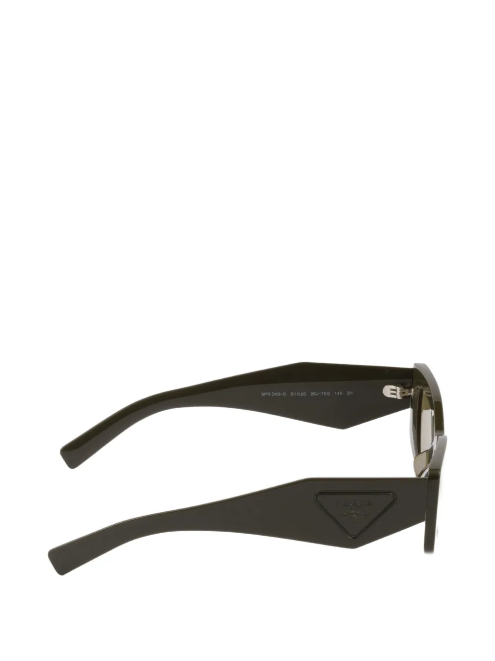 Prada Eyewear Zonnebril met driehoekig logo Groen
