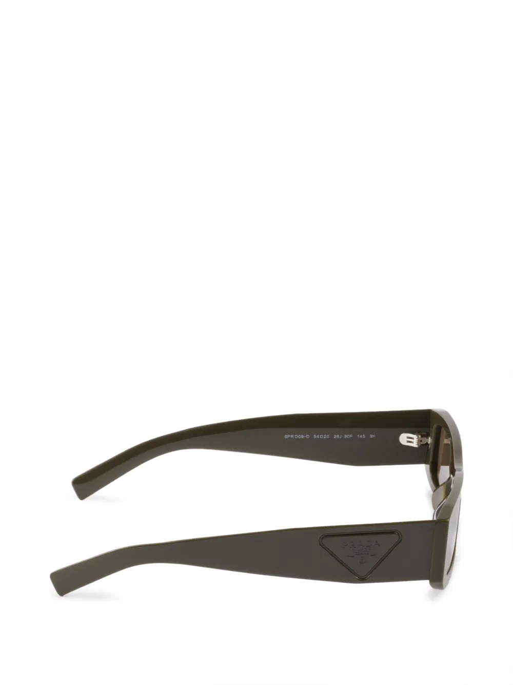 Prada Eyewear Zonnebril met driehoekig logo Groen