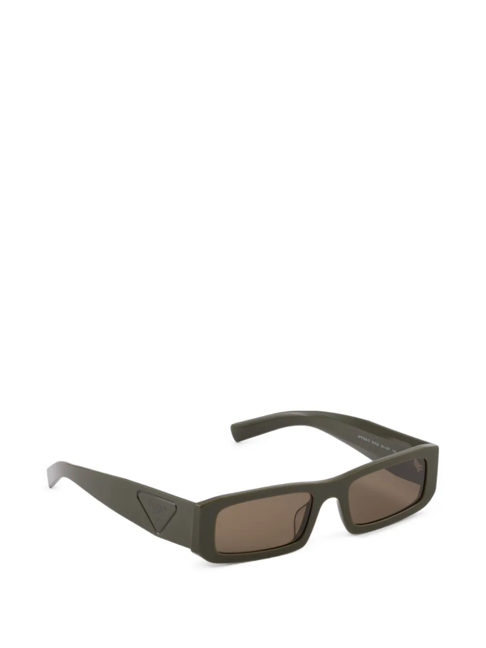 Prada Eyewear Zonnebril met driehoekig logo Groen