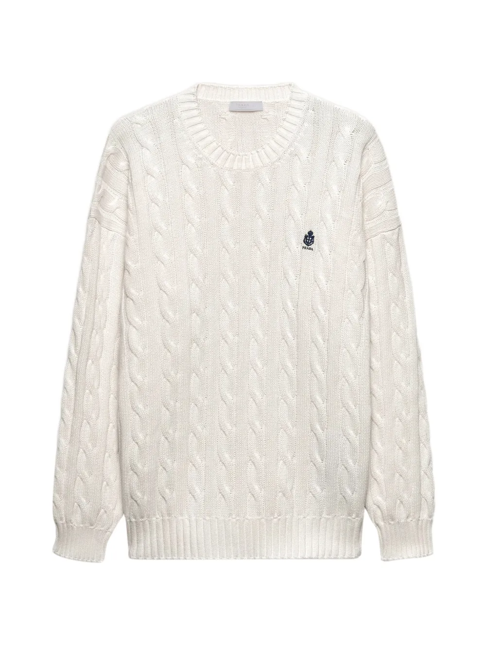 Prada cotton crew-neck sweater - White