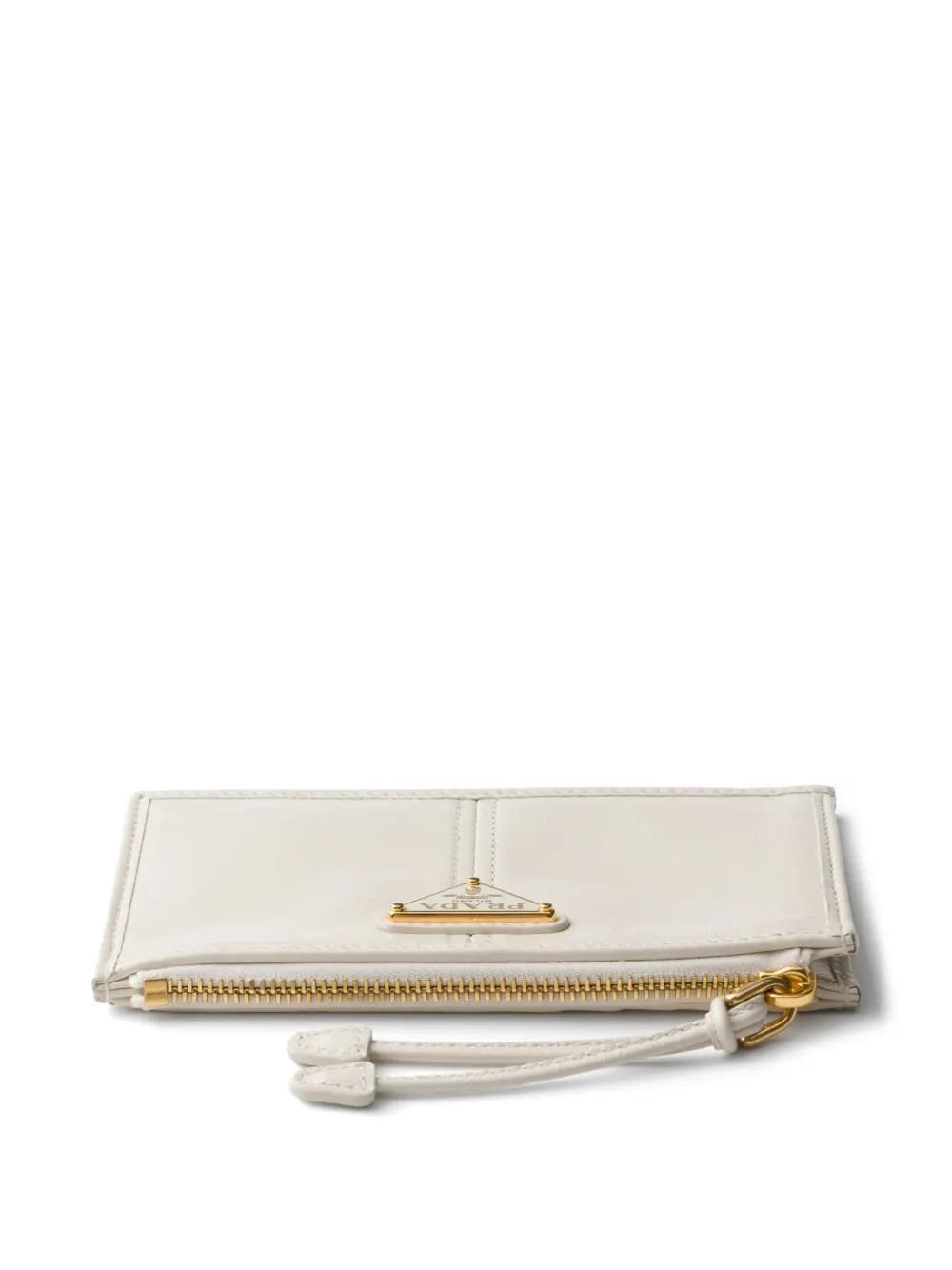  Prada Tarjetero Con Cremallera - Blanco 