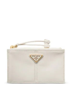 Prada サフィアーノレザー二つ折り財布 | ホワイト | FARFETCH JP