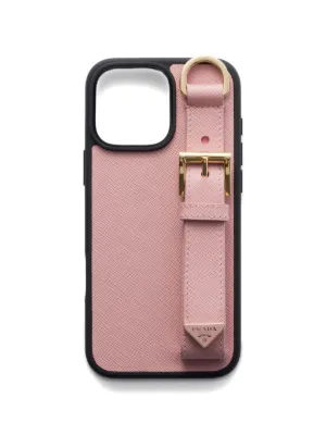 Prada Saffiano Leather iPhone 16 Case | Pink | FARFETCH HK