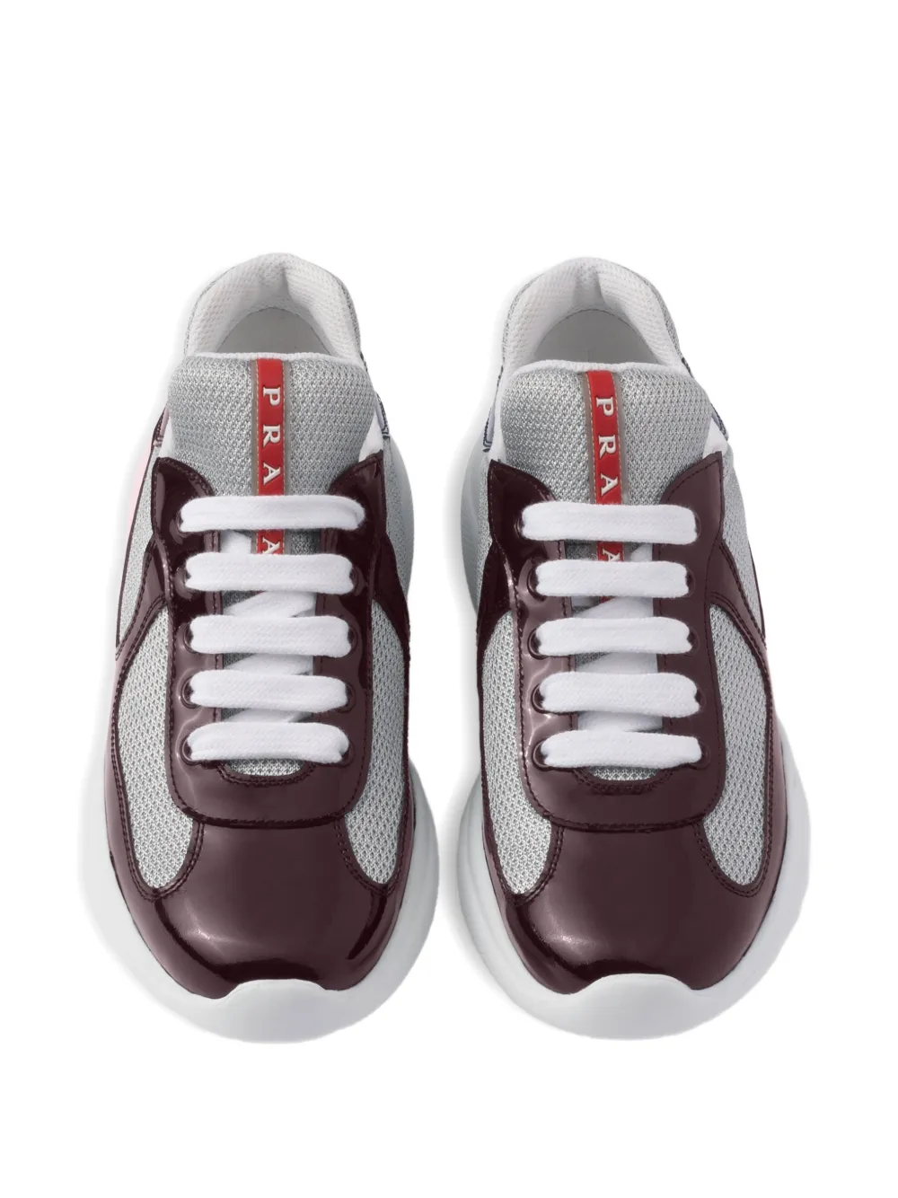 Prada America's Cup sneakers van fietsstof Grijs