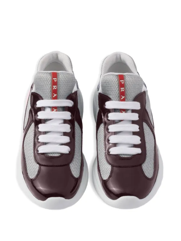 ◾️PRADA［2VZ063］ Prada America's Cup Biker Fabric Sneakers | Grey | FARFETCH