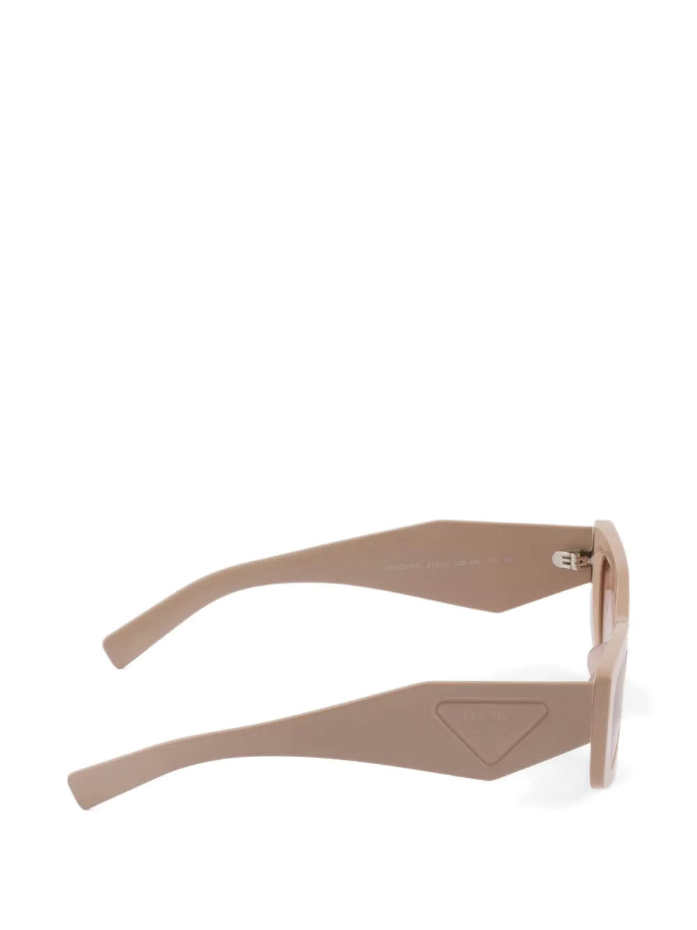 Prada Eyewear Zonnebril met driehoekig logo Beige
