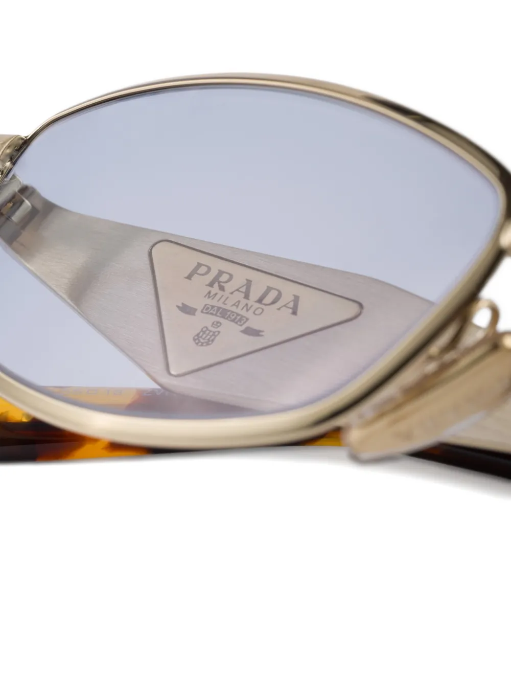Prada Eyewear Zonnebril met Prada-logo Goud