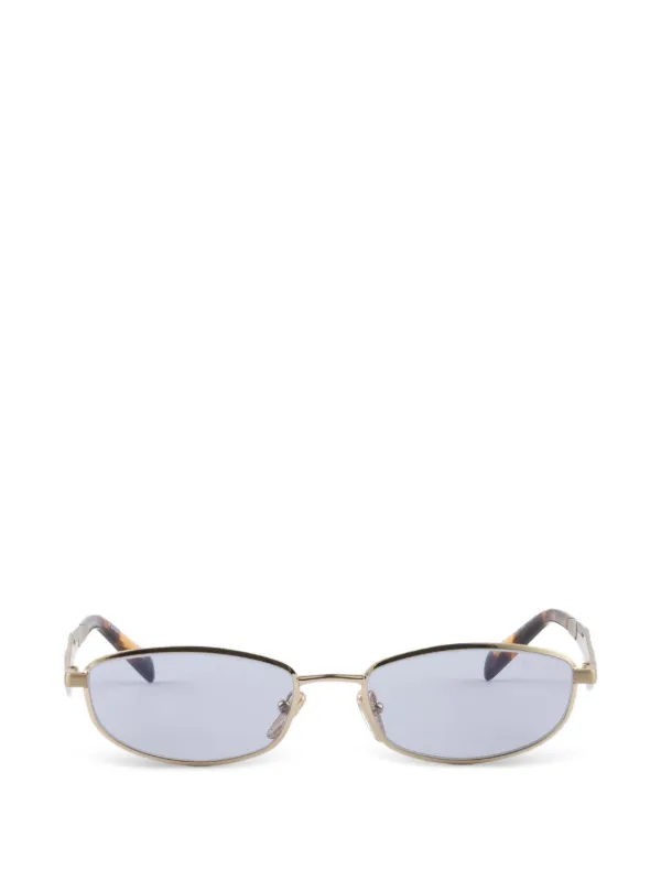 Prada Eyewear ロゴ サングラス | ゴールドトーン | FARFETCH JP
