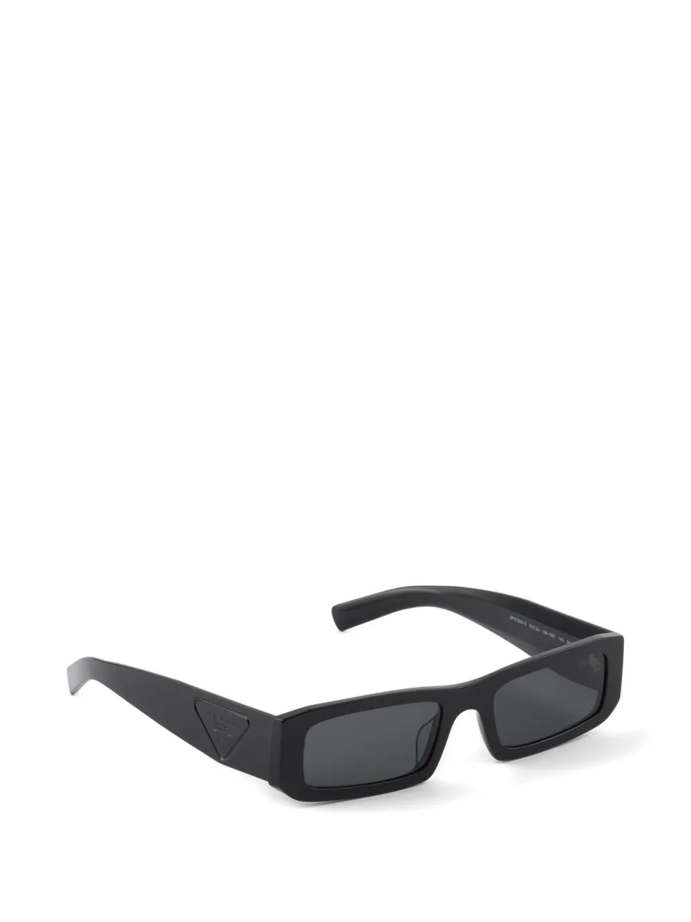 Prada Eyewear Zonnebril met driehoekig logo Zwart