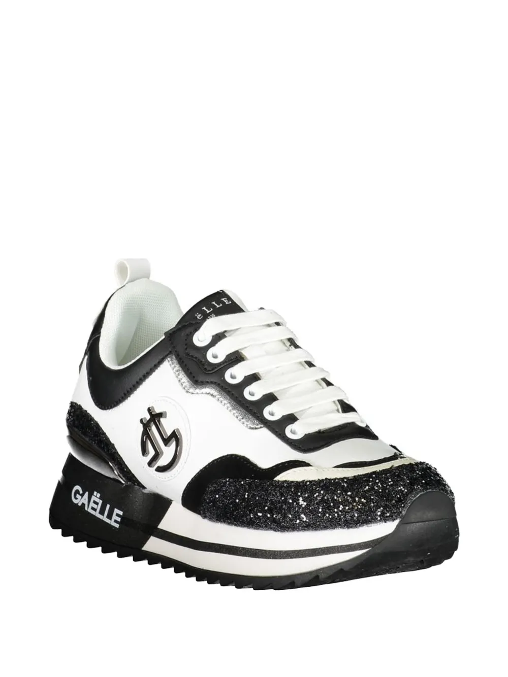Gaelle glitter-detail platform sneakers Wit