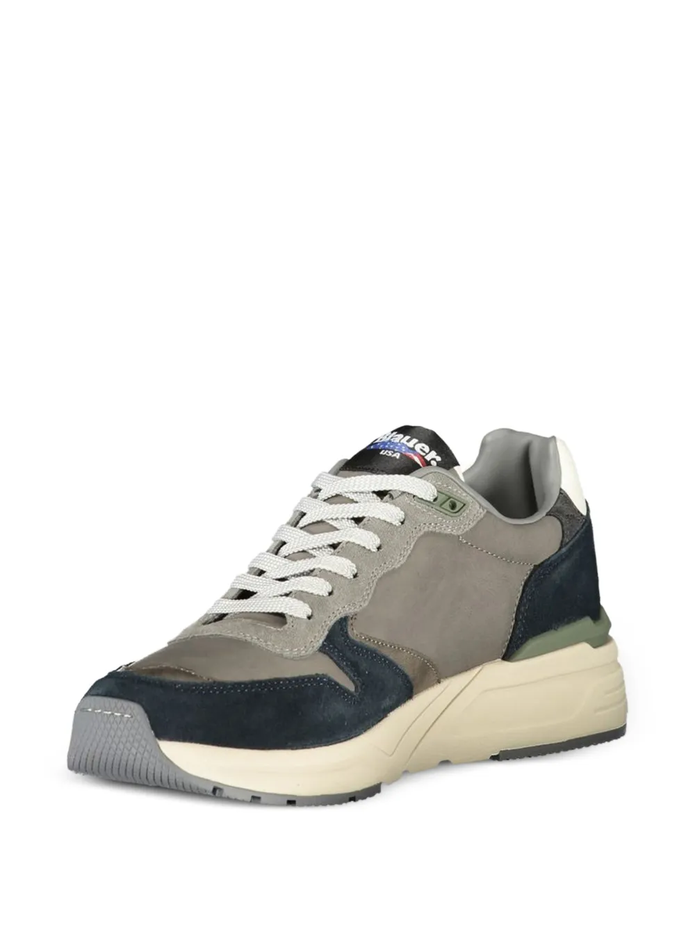 Blauer colour-block leather sneakers Grijs