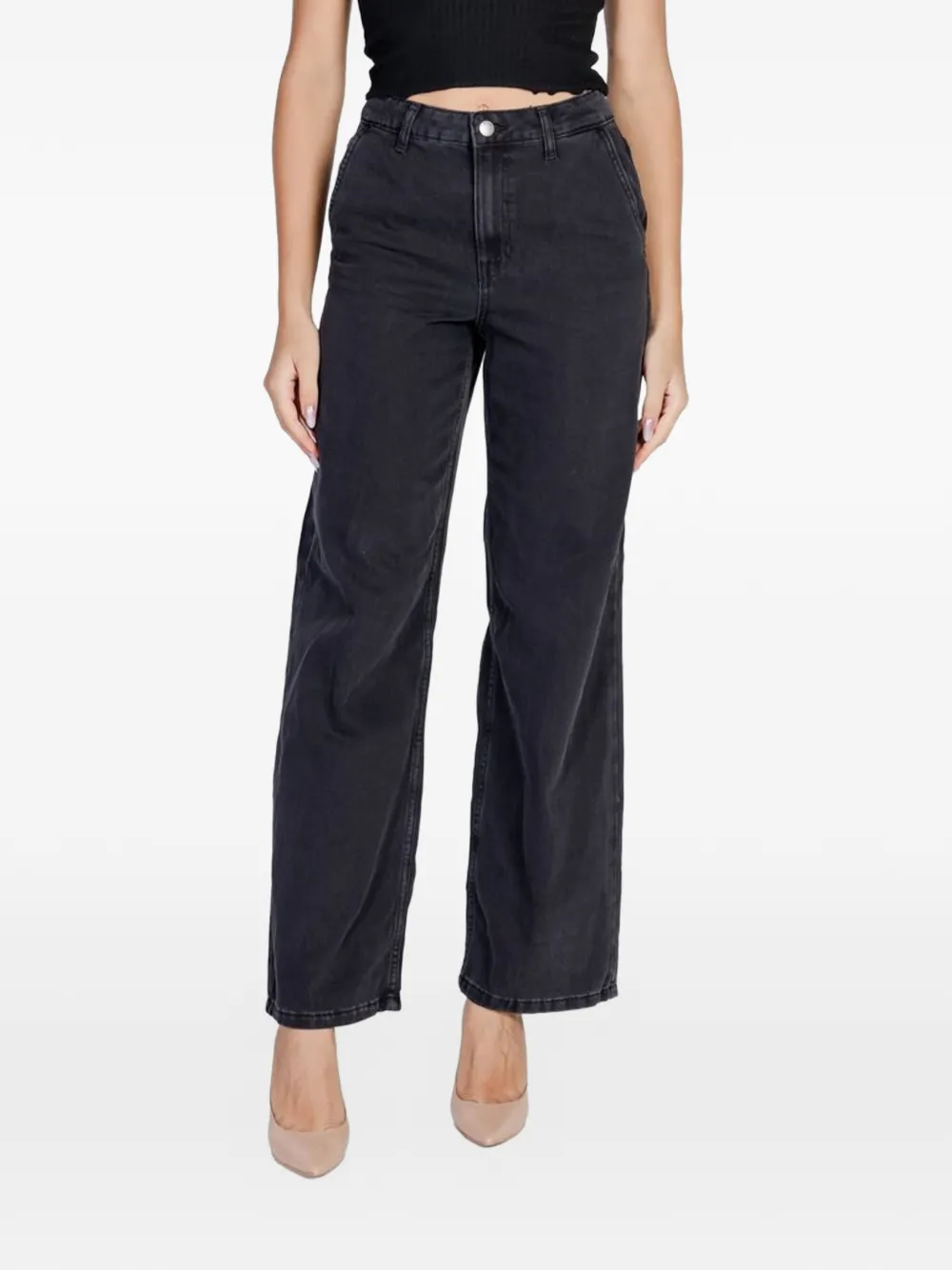 Jacqueline De Yong wide-leg jeans - Schwarz