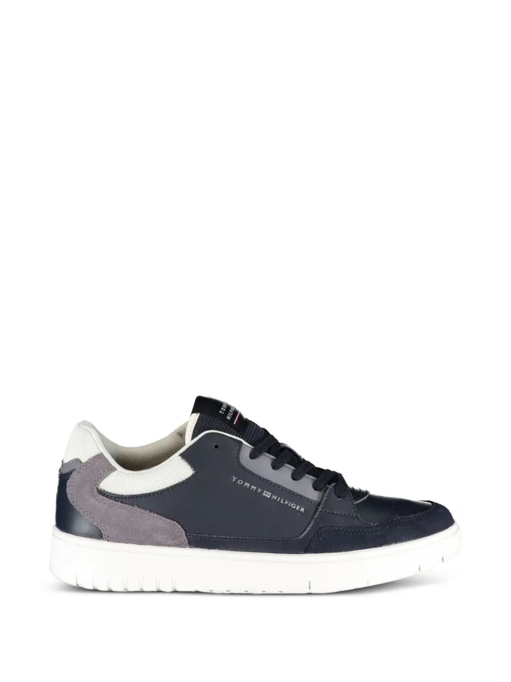 Tommy Hilfiger leather suede-panel sneakers - Blu