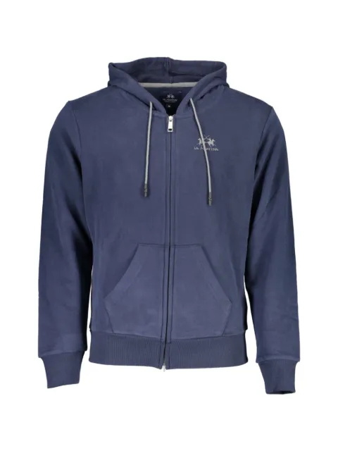 La Martina zip-up logo-print hoodie