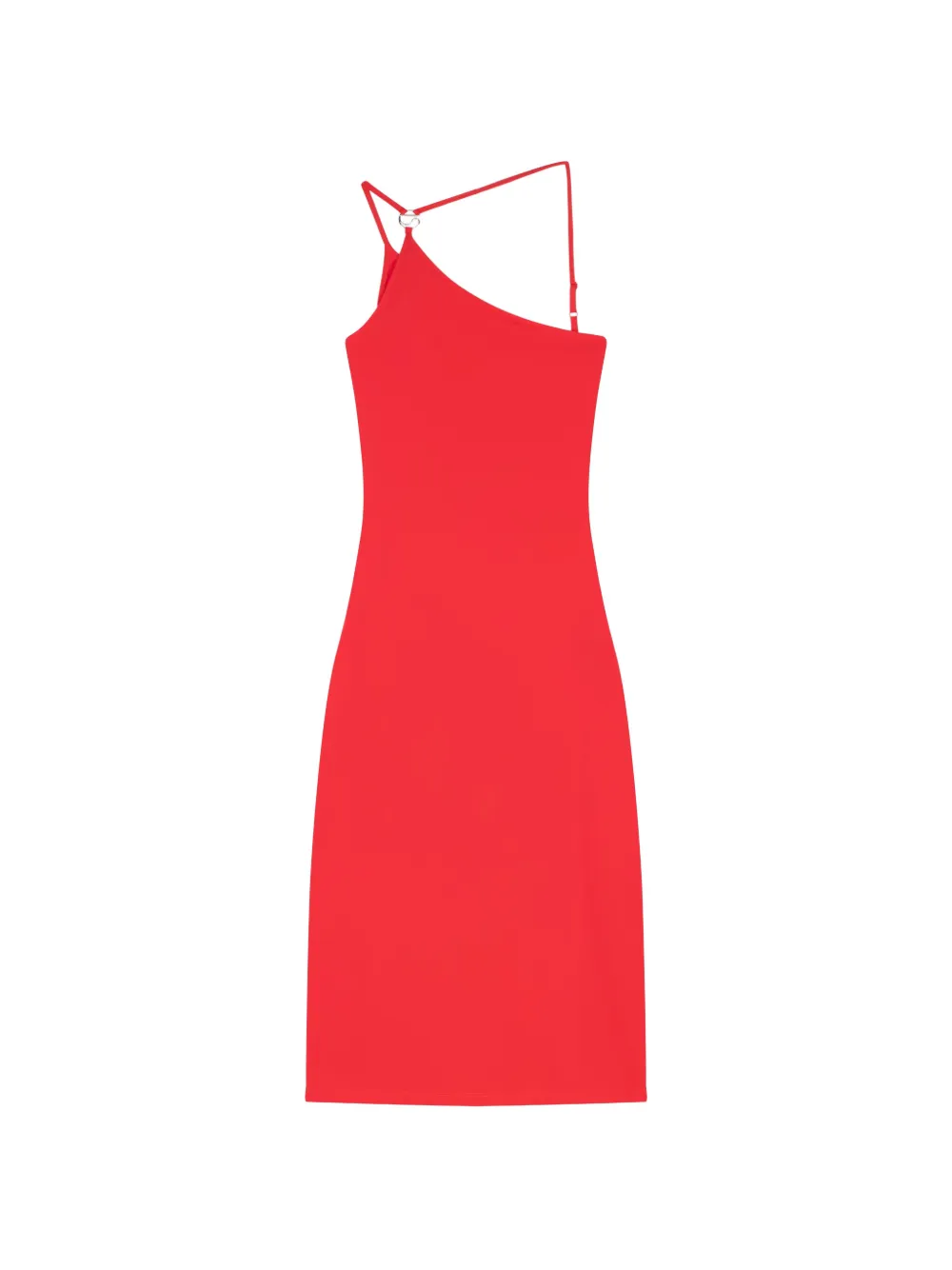 Coperni C-Logo one-shoulder dress - Rosso