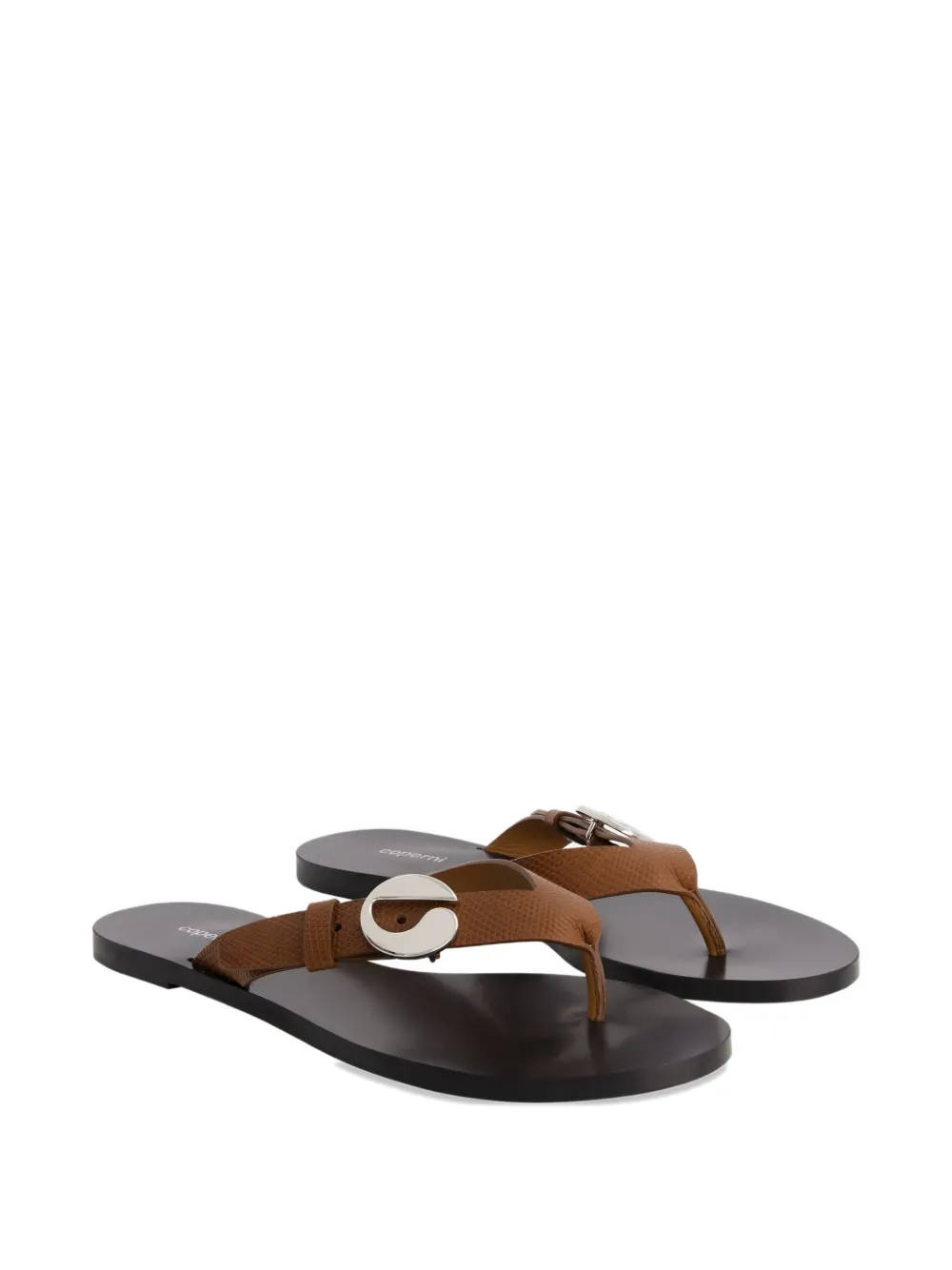 Coperni lizard-effect buckle sandals Bruin