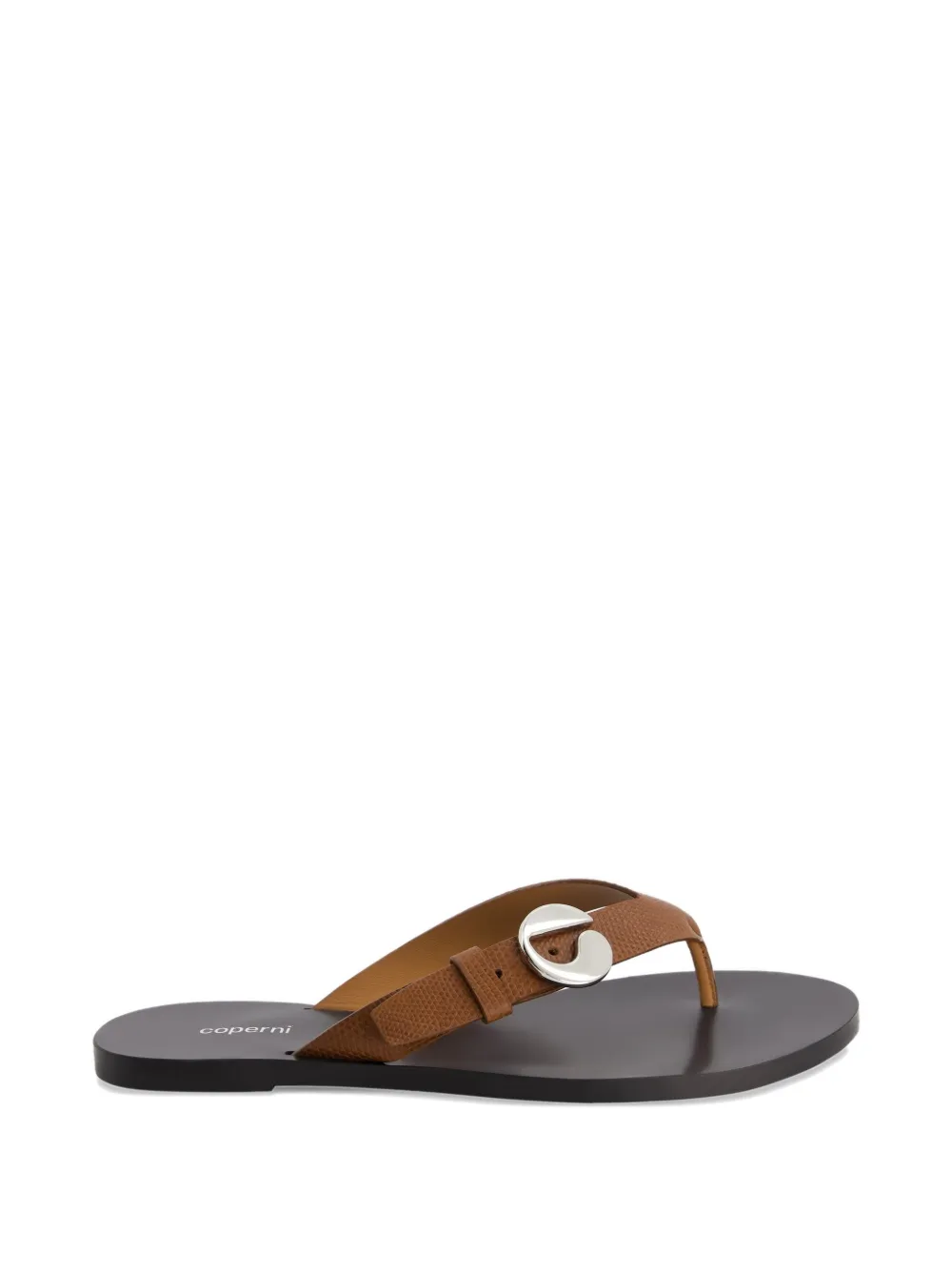 Coperni lizard-effect buckle sandals - Braun